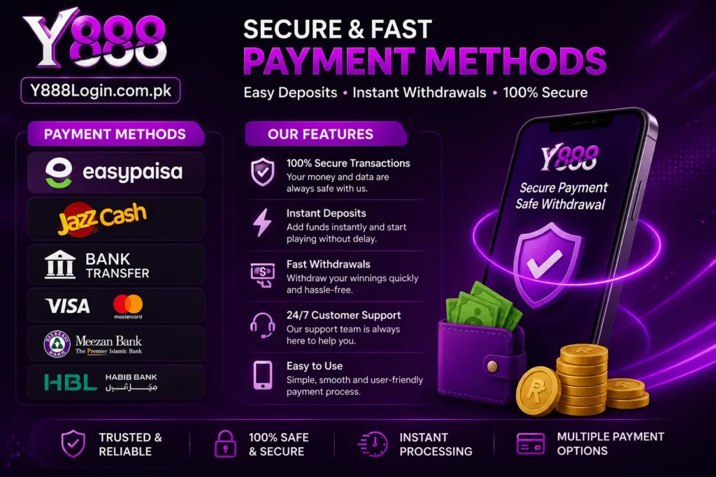 Y888 Game Payment Methods
